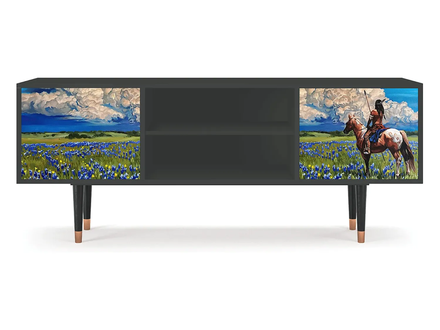 Clearance Mueble de TV - 170х69х48 cm - T2 - Thunderheads by Dean, Antracite Cinza antracite