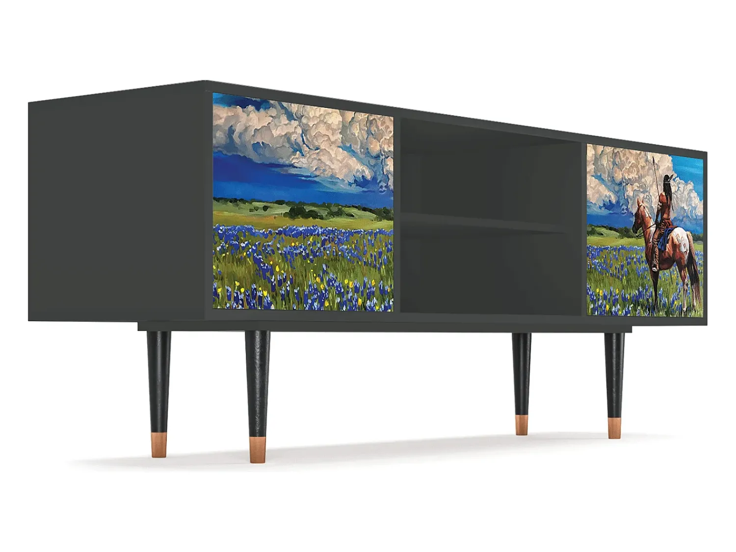 Clearance Mueble de TV - 170х69х48 cm - T2 - Thunderheads by Dean, Antracite Cinza antracite