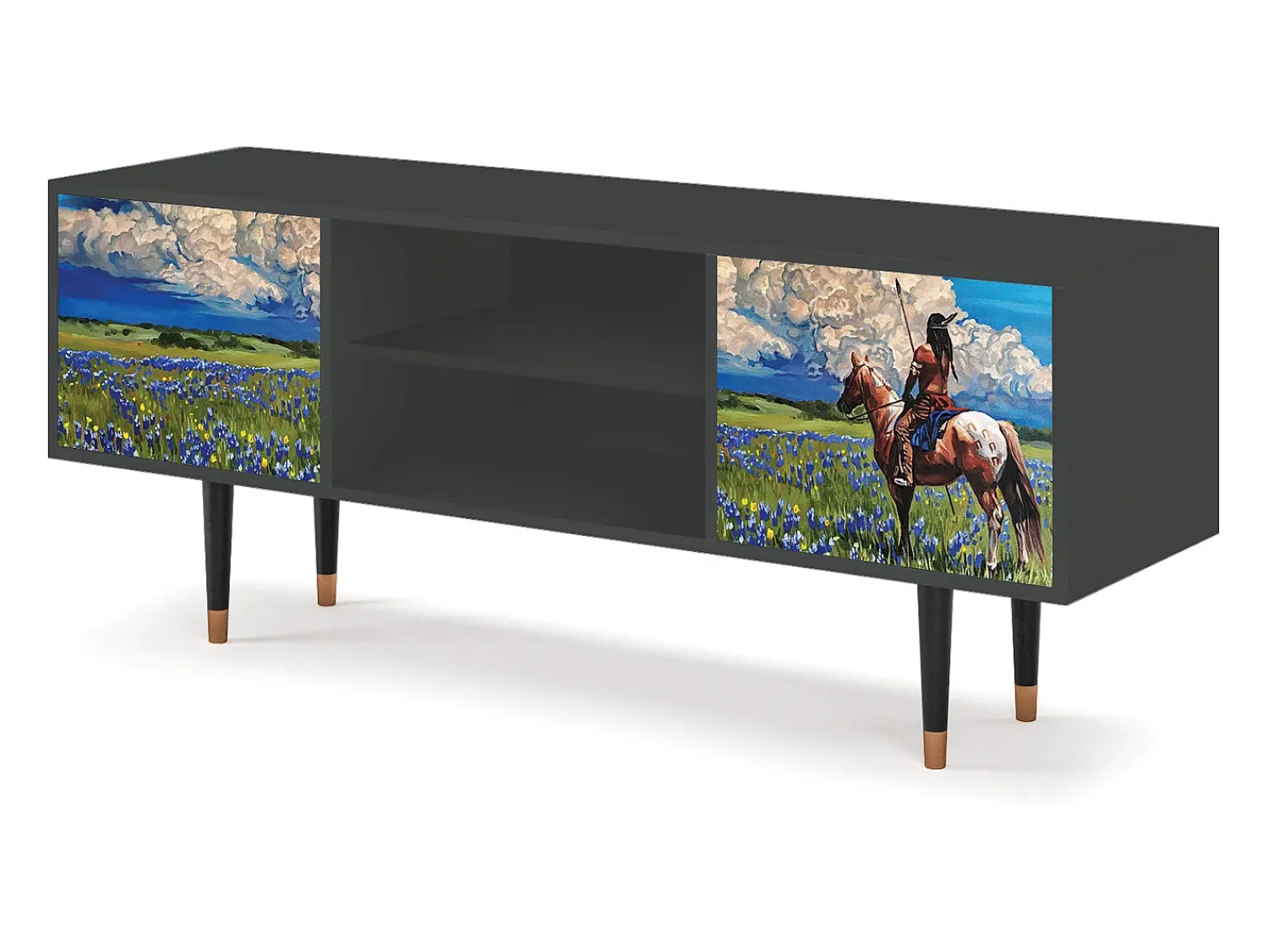 Clearance Mueble de TV - 170х69х48 cm - T2 - Thunderheads by Dean, Antracite Cinza antracite