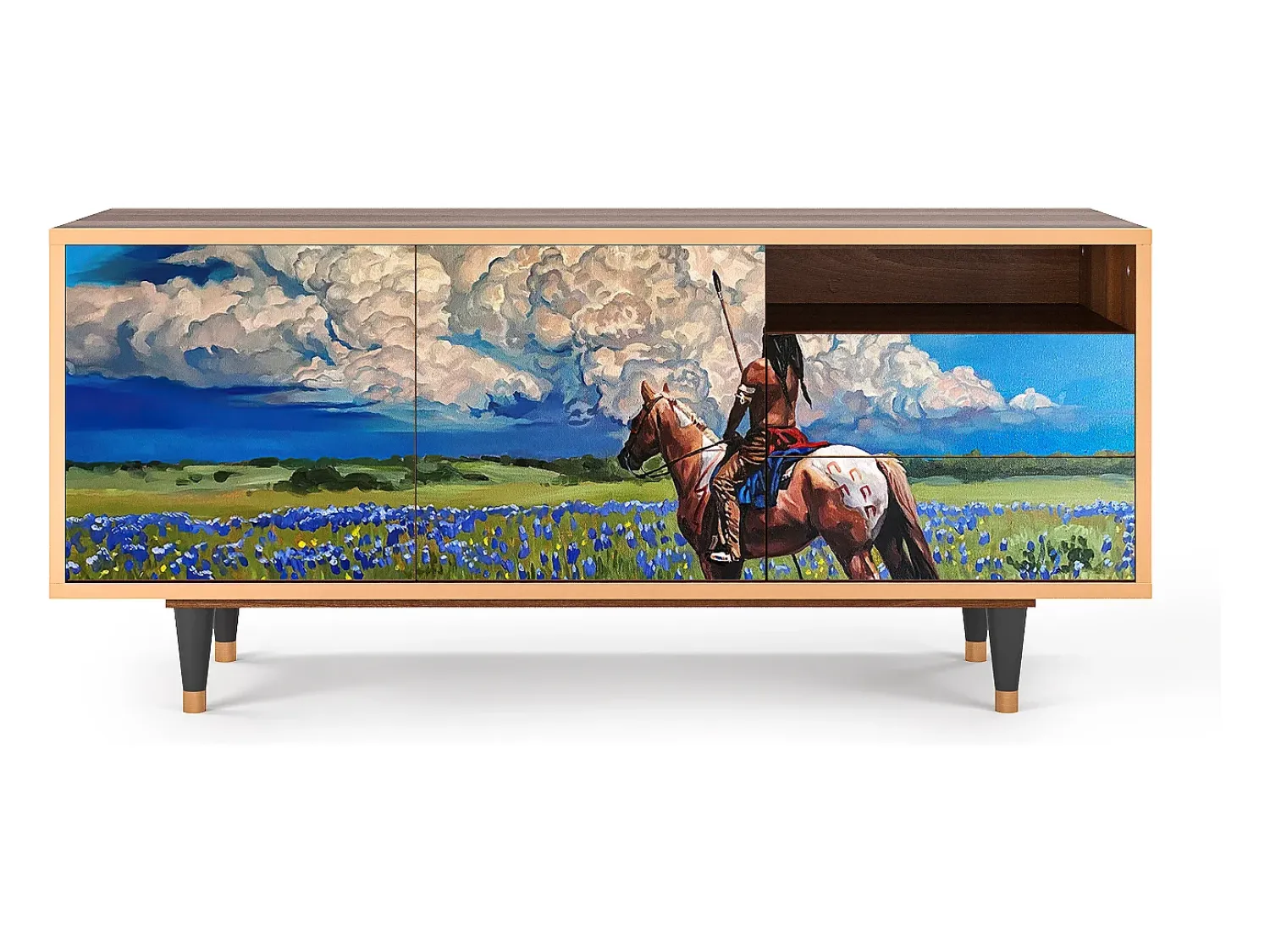 Mueble de TV - 125х56х41 cm - T7 - Thunderheads by Dean, Nogueira^ Móvel De Tv