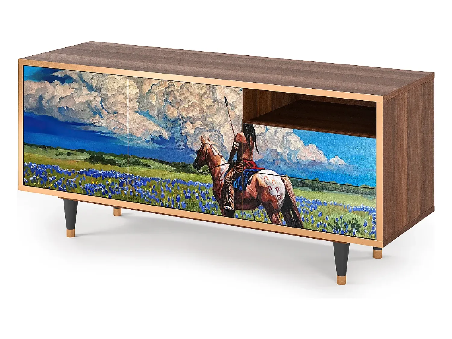Mueble de TV - 125х56х41 cm - T7 - Thunderheads by Dean, Nogueira^ Móvel De Tv