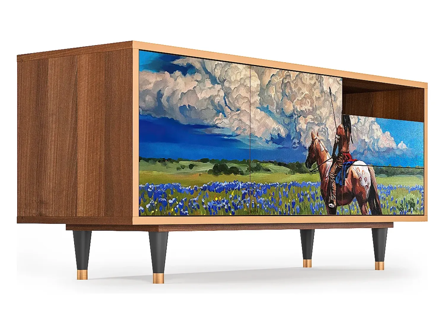 Mueble de TV - 125х56х41 cm - T7 - Thunderheads by Dean, Nogueira^ Móvel De Tv