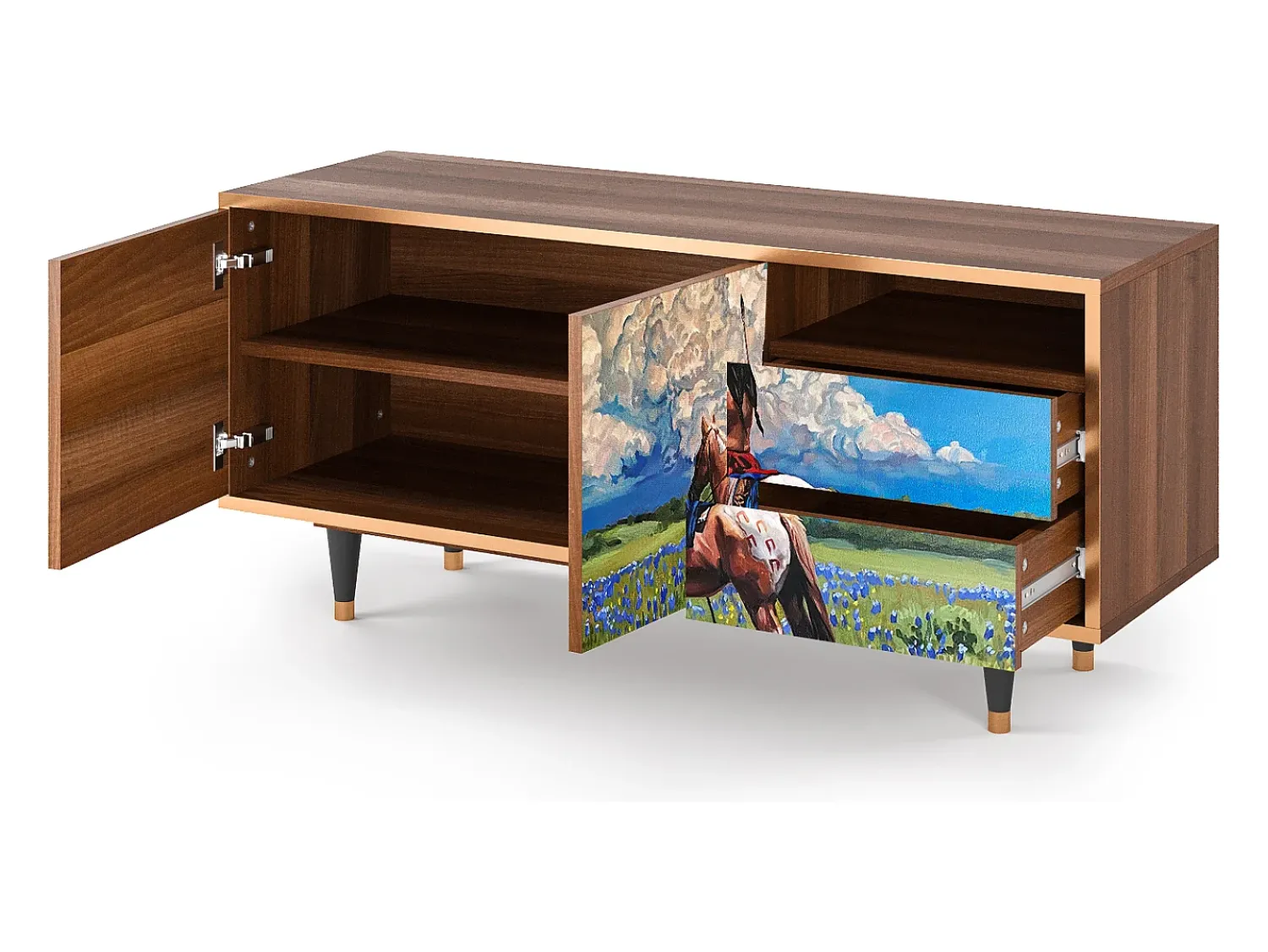 Mueble de TV - 125х56х41 cm - T7 - Thunderheads by Dean, Nogueira^ Móvel De Tv