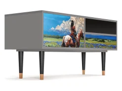 Online Mueble de TV - 115х59х48 cm - T3 - Thunderheads by Dean, Cinza Cinzento