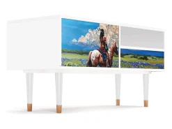 Móvel De Tv* Mueble de TV - 115х59х48 cm - T3 - Thunderheads by Dean, Branco Bege