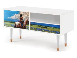 Móvel De Tv* Mueble de TV - 115х59х48 cm - T3 - Thunderheads by Dean, Branco Bege