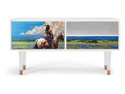 Móvel De Tv* Mueble de TV - 115х59х48 cm - T3 - Thunderheads by Dean, Branco Bege