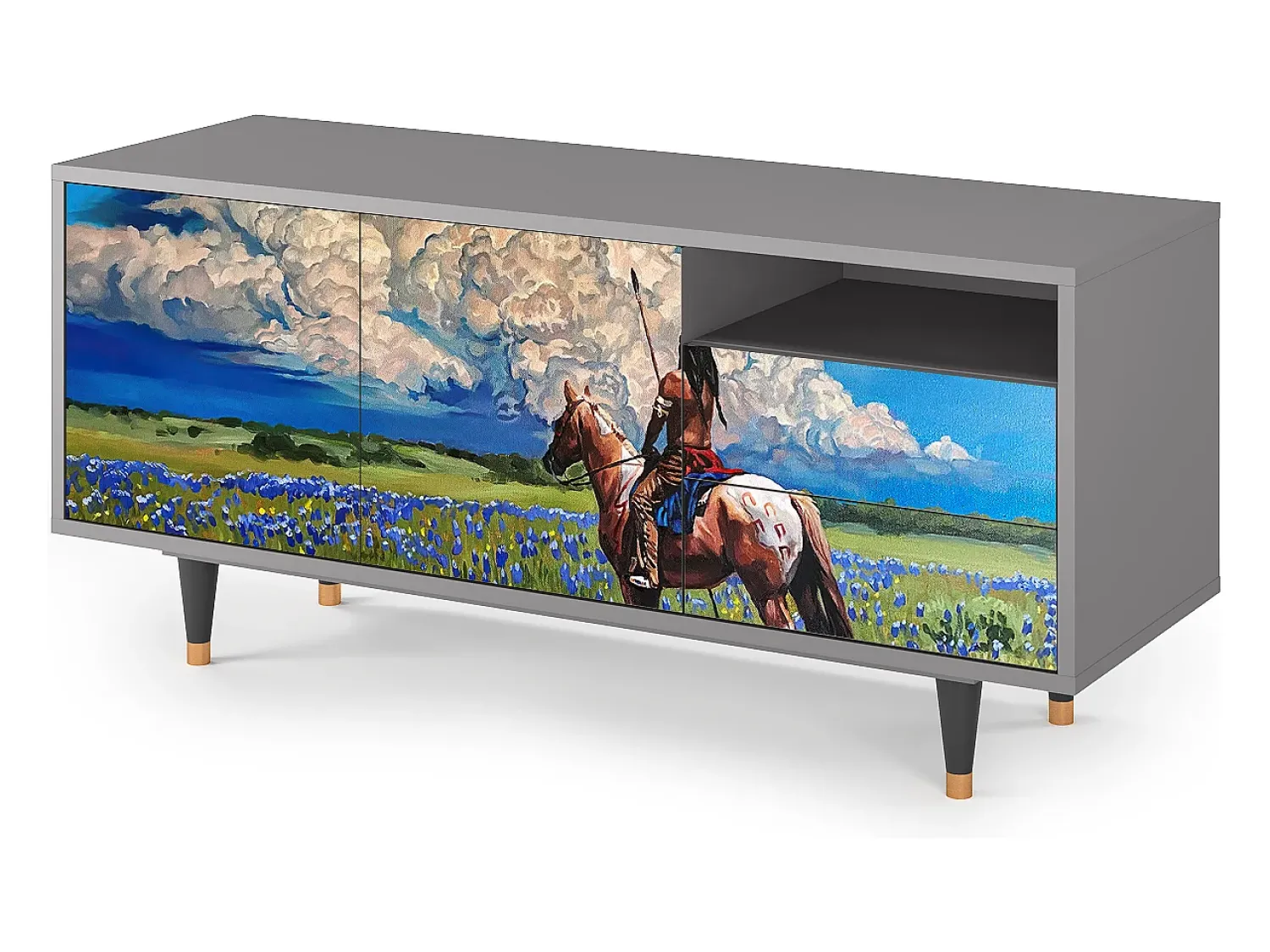 Mueble de TV - 125х56х41 cm - T7 - Thunderheads by Dean, Cinza^ Móvel De Tv