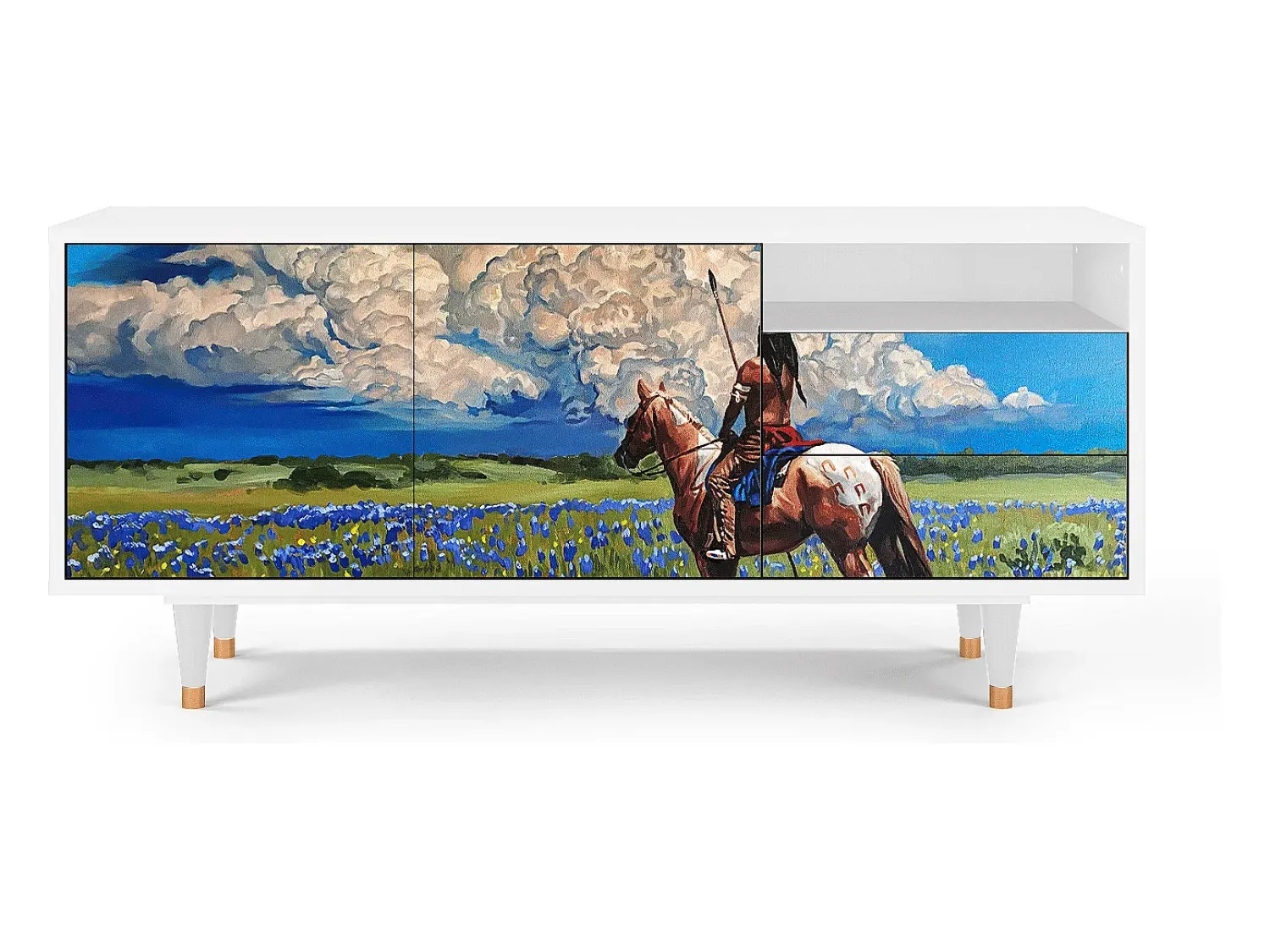 Mueble de TV - 125х56х41 cm - T7 - Thunderheads by Dean, Branco^ Móvel De Tv