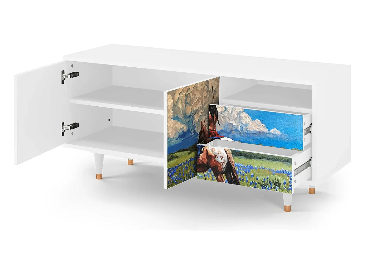Mueble de TV - 125х56х41 cm - T7 - Thunderheads by Dean, Branco^ Móvel De Tv