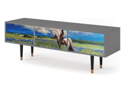 Móvel De Tv* Mueble de TV - 170х59х48 cm - T4 - Thunderheads by Dean, Cinza Cinzento