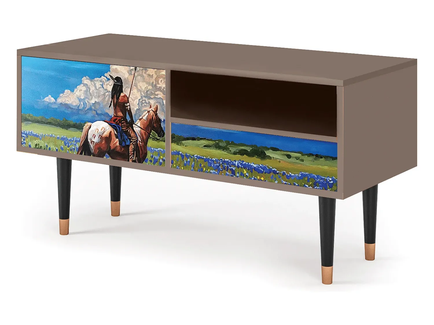 Móvel De Tv* Mueble de TV - 115х59х48 cm - T3 - Thunderheads by Dean, Latte Bege