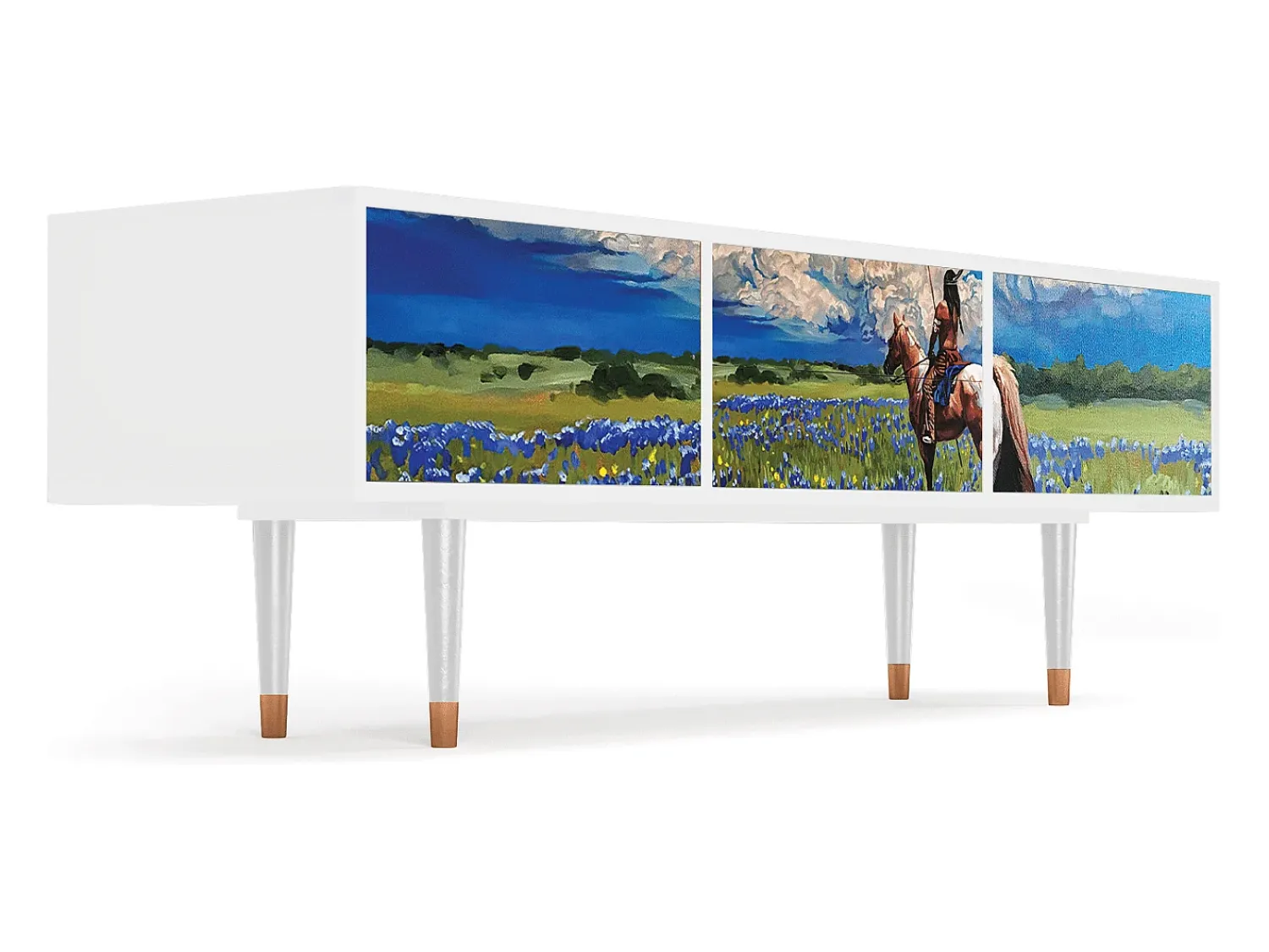 Clearance Mueble de TV - 170х59х48 cm - T4 - Thunderheads by Dean, Branco Bege