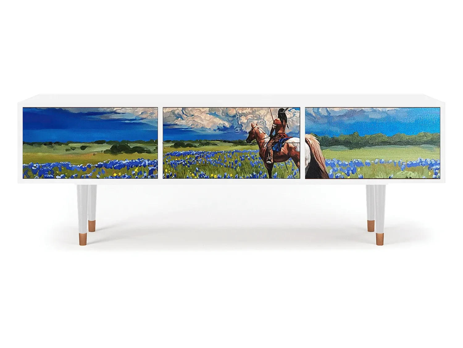Clearance Mueble de TV - 170х59х48 cm - T4 - Thunderheads by Dean, Branco Bege