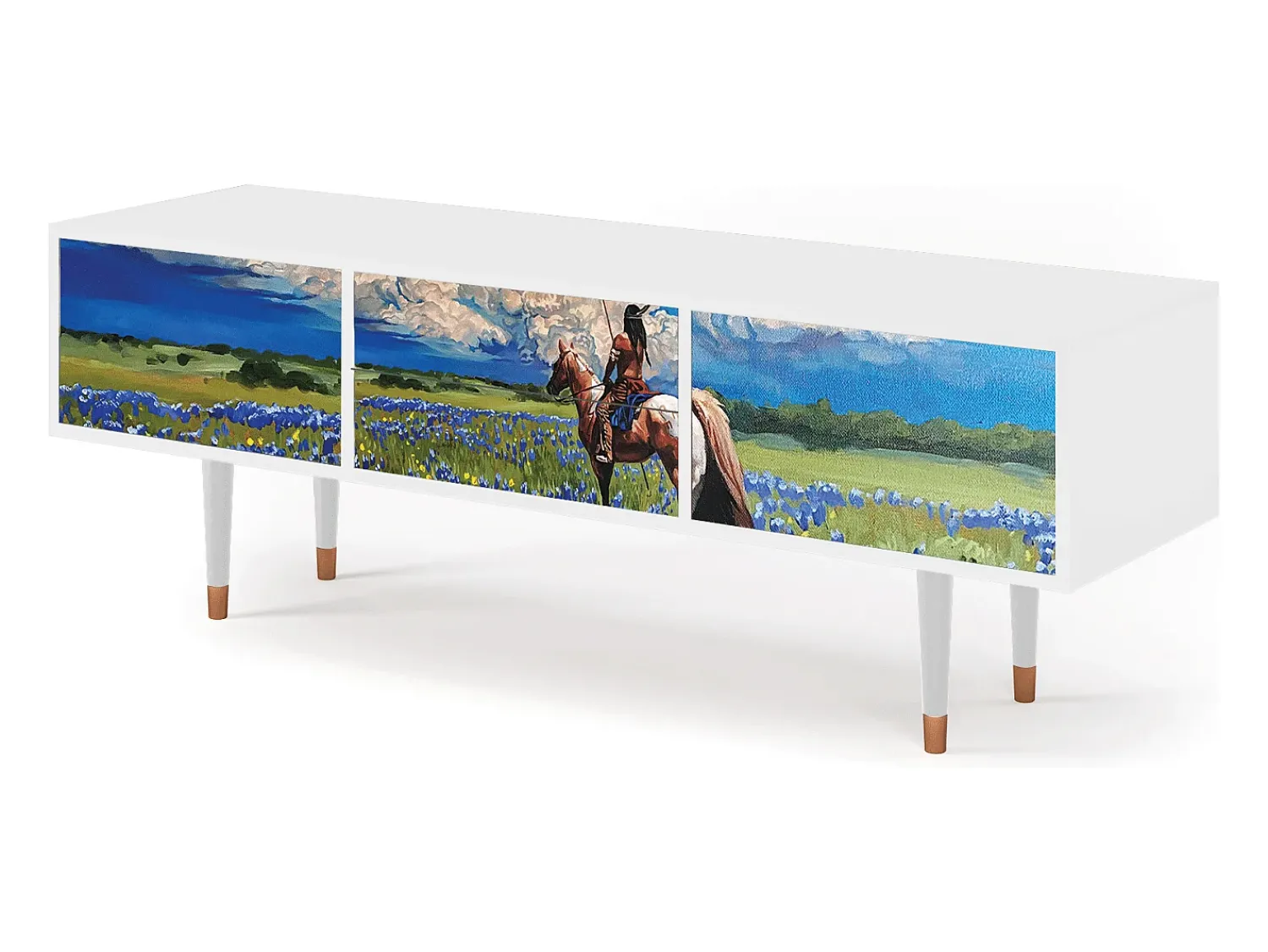 Clearance Mueble de TV - 170х59х48 cm - T4 - Thunderheads by Dean, Branco Bege