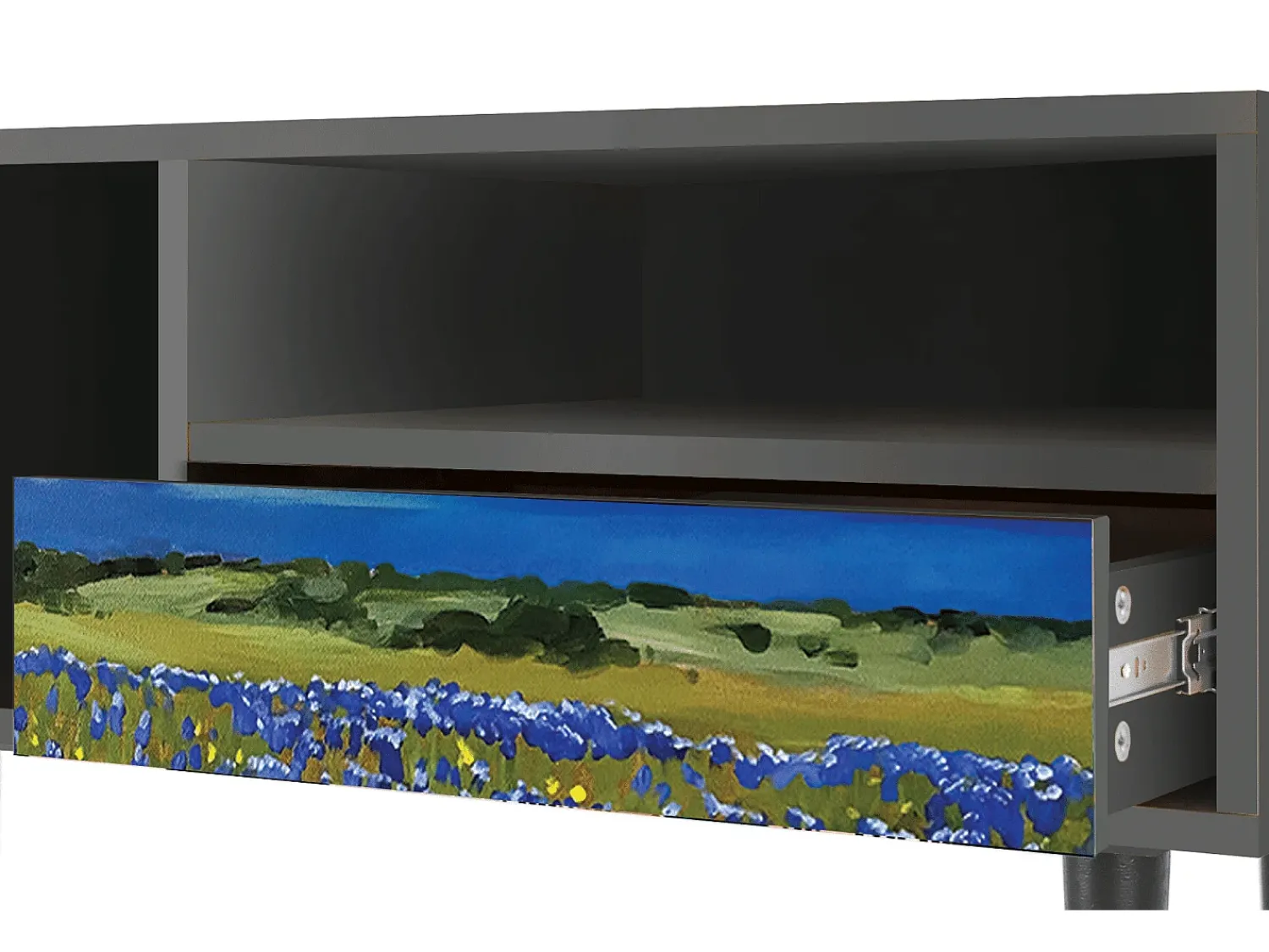 Móvel De Tv* Mueble de TV - 115х59х48 cm - T3 - Thunderheads by Dean, Antracite Cinza antracite