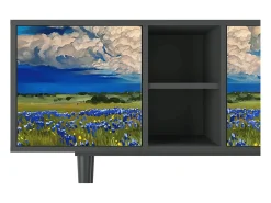 Móvel De Tv| Mueble de TV - 150х69х41 cm - T5 - Thunderheads by Dean, Antracite Cinza antracite