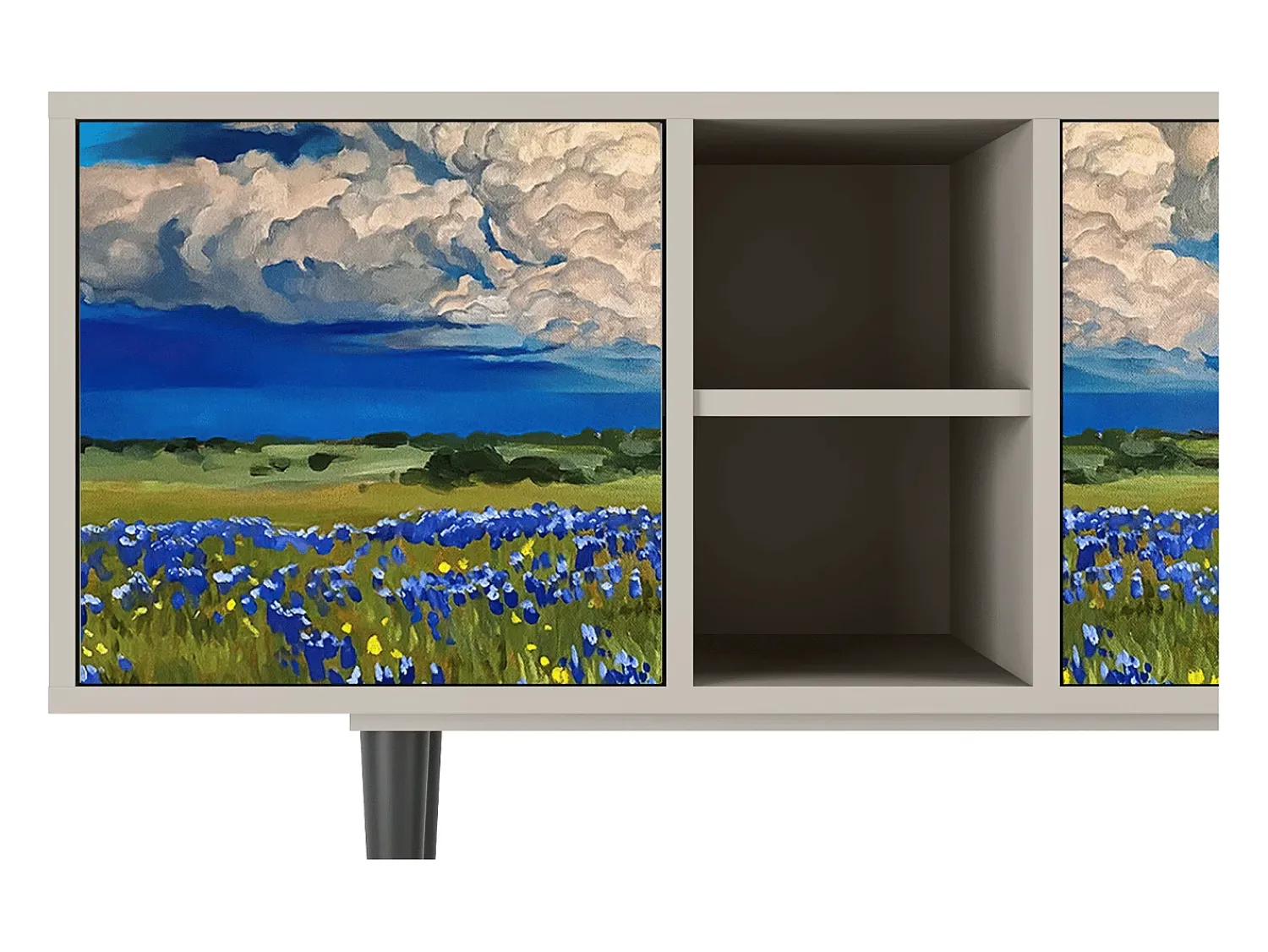 Móvel De Tv| Mueble de TV - 150х69х41 cm - T5 - Thunderheads by Dean, Areia Bege