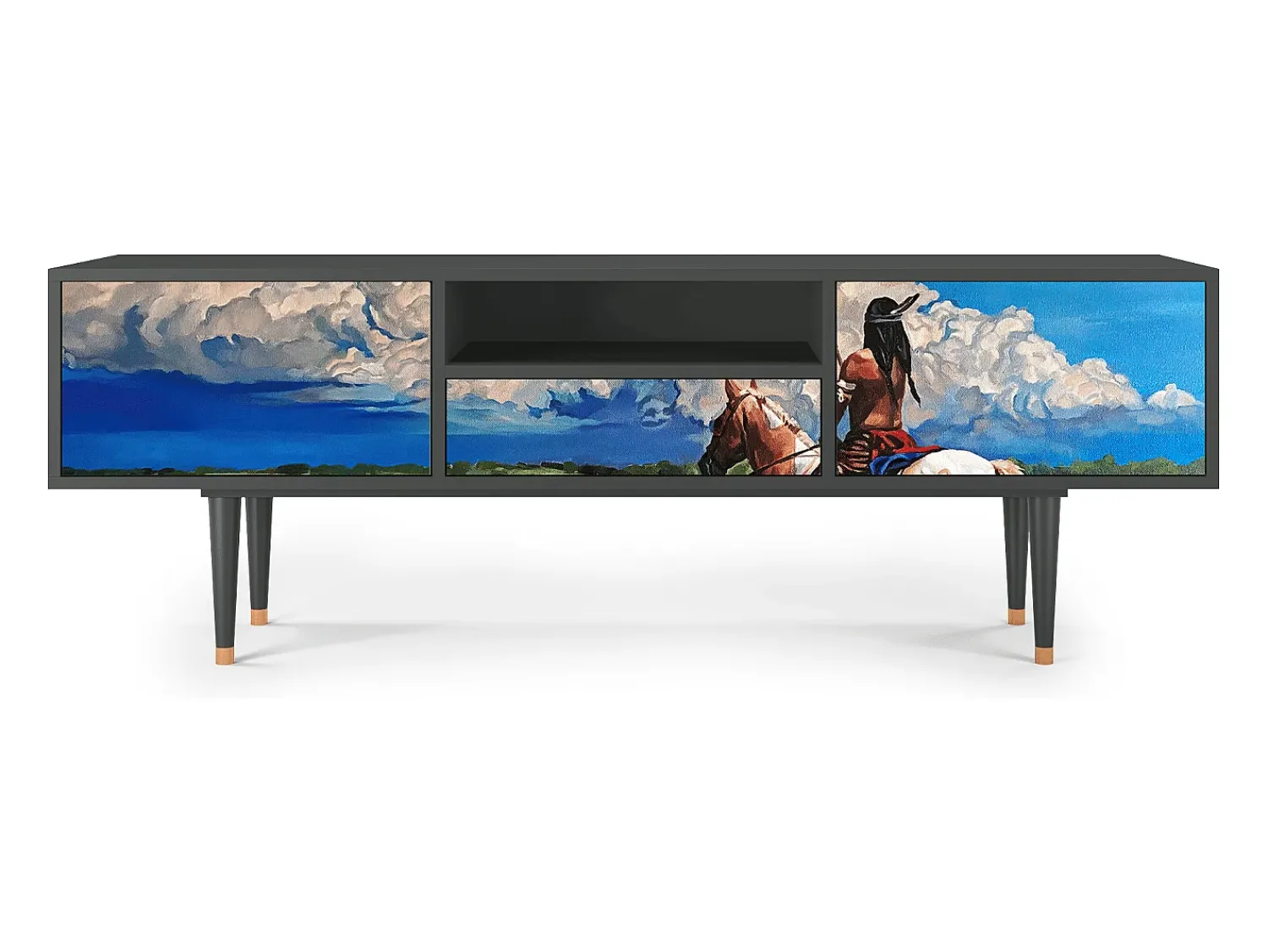 Mueble de TV - 170х59х41 cm - T6 - Thunderheads by Dean, Antracite Cinza antracite