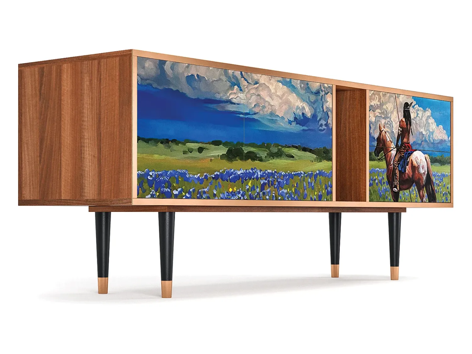 Best Mueble de TV - 170х69х48 cm - T1 - Thunderheads by Dean, Nogueira Castanho