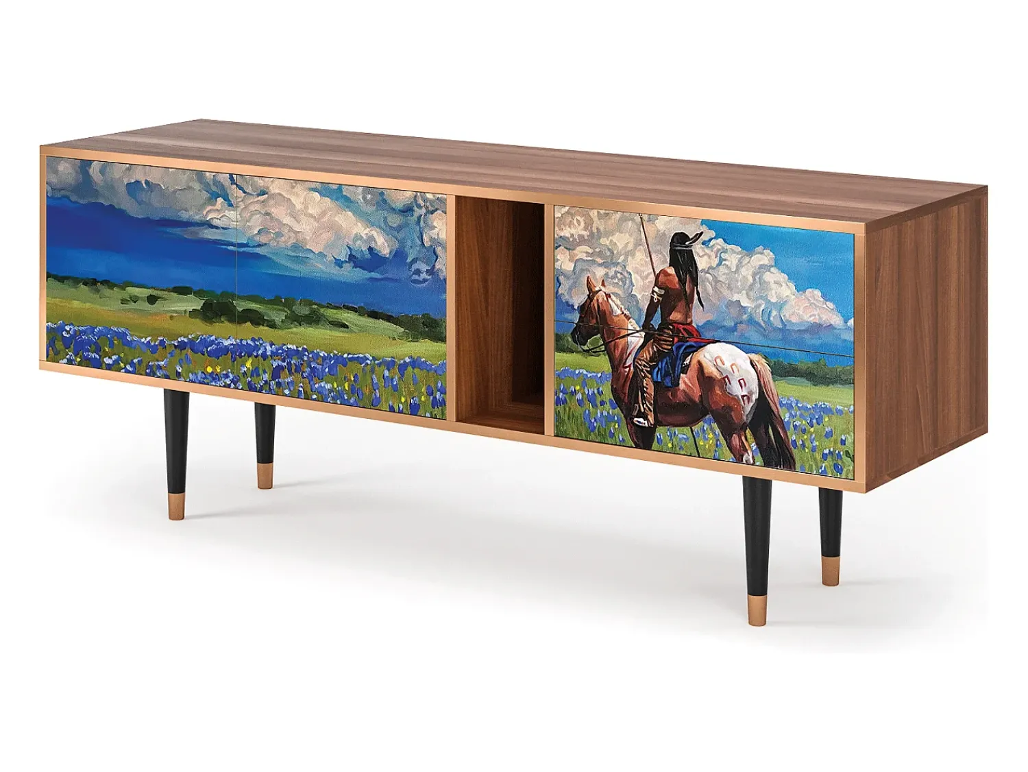 Best Mueble de TV - 170х69х48 cm - T1 - Thunderheads by Dean, Nogueira Castanho