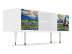 Best Mueble de TV - 170х69х48 cm - T2 - Thunderheads by Dean, Branco Bege