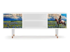 Best Mueble de TV - 170х69х48 cm - T2 - Thunderheads by Dean, Branco Bege