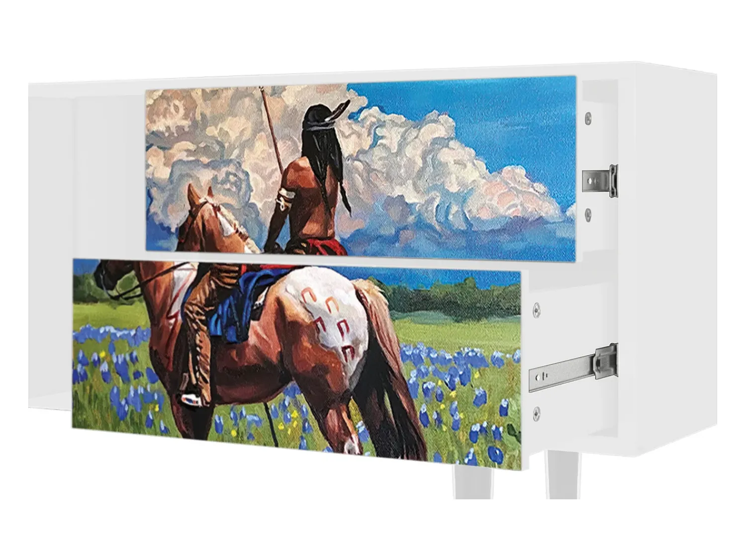 Móvel De Tv| Mueble de TV - 170х69х48 cm - T1 - Thunderheads by Dean, Branco Bege