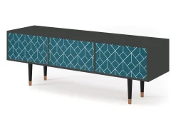Mueble de TV - 170х59х48 cm - T4 - Turquoise Geometry, Antracite^ Móvel De Tv