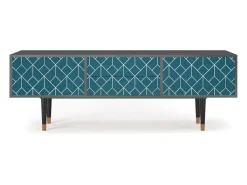 Mueble de TV - 170х59х48 cm - T4 - Turquoise Geometry, Antracite^ Móvel De Tv