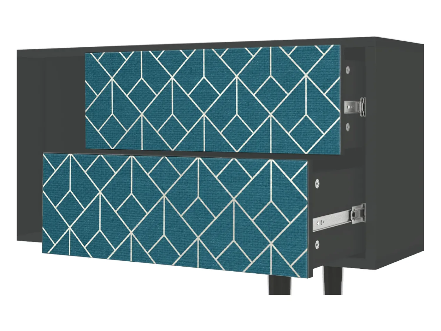 Sale Mueble de TV - 170х69х48 cm - T1 - Turquoise Geometry, Antracite Cinza antracite