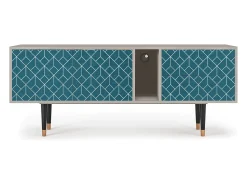 Móvel De Tv* Mueble de TV - 170х69х48 cm - T1 - Turquoise Geometry, Areia Bege