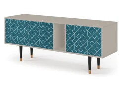 Móvel De Tv* Mueble de TV - 170х69х48 cm - T1 - Turquoise Geometry, Areia Bege