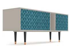Móvel De Tv* Mueble de TV - 170х69х48 cm - T1 - Turquoise Geometry, Areia Bege