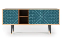 Mueble de TV - 150х69х41 cm - T5 - Turquoise Geometry, Nogueira^ Móvel De Tv