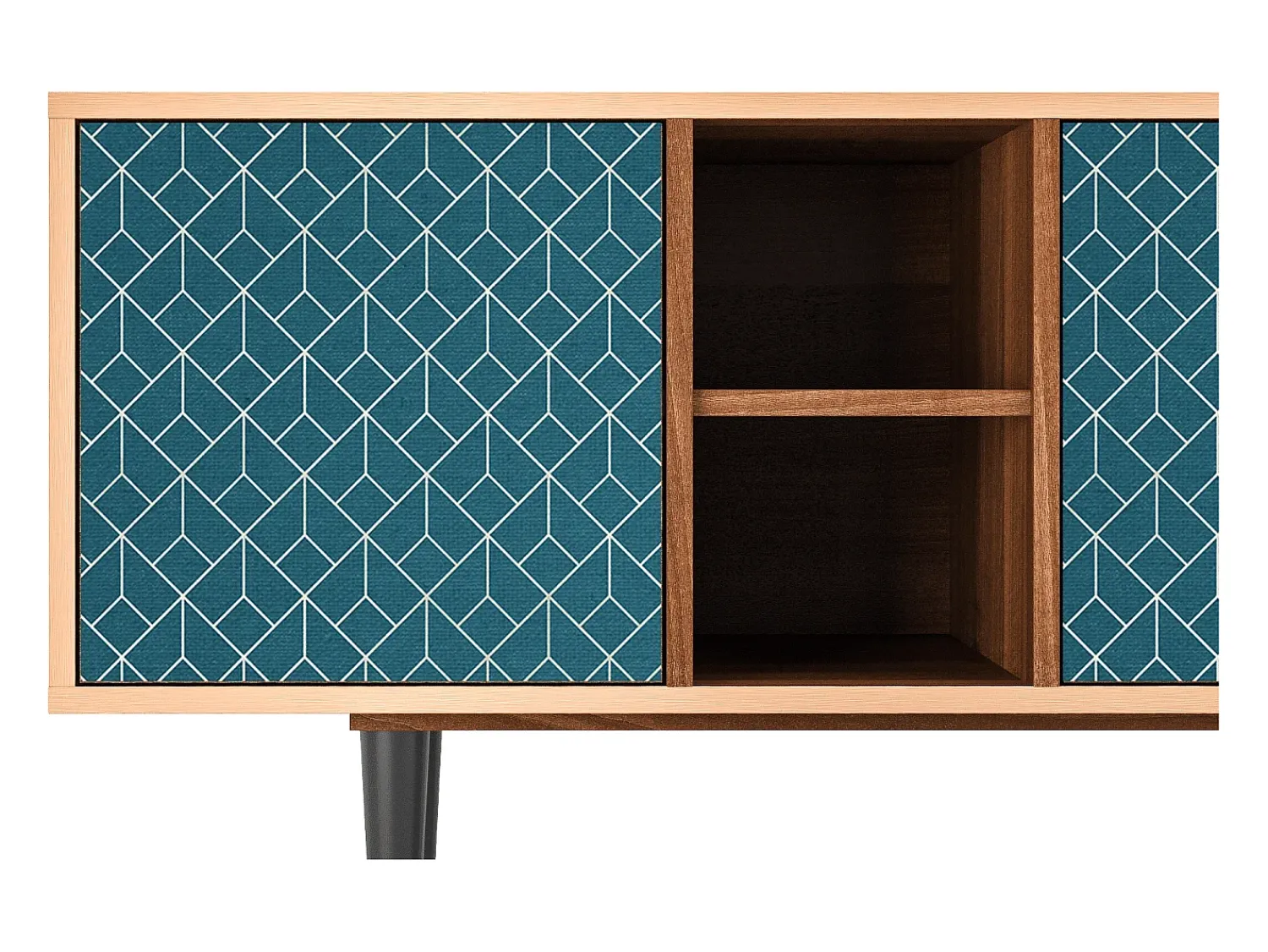 Mueble de TV - 150х69х41 cm - T5 - Turquoise Geometry, Nogueira^ Móvel De Tv