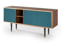 Mueble de TV - 150х69х41 cm - T5 - Turquoise Geometry, Nogueira^ Móvel De Tv