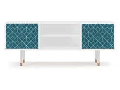 Móvel De Tv| Mueble de TV - 170х69х48 cm - T2 - Turquoise Geometry, Branco Bege