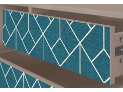 Móvel De Tv* Mueble de TV - 170х59х48 cm - T4 - Turquoise Geometry, Latte Bege