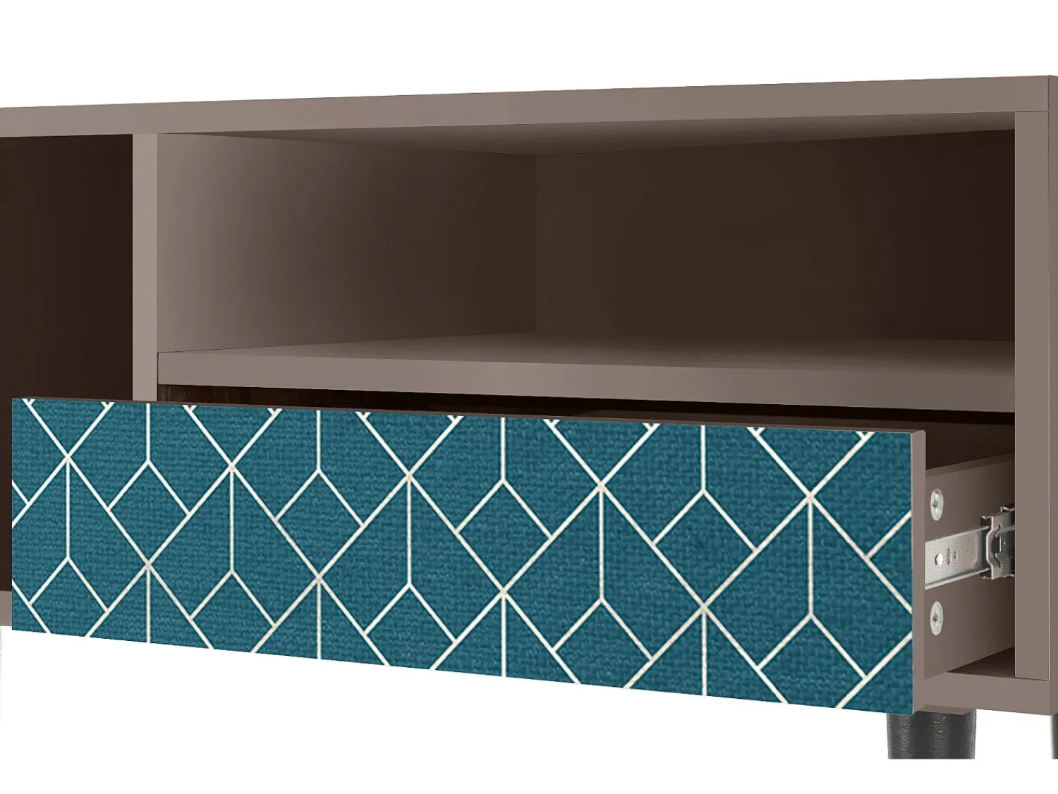 Mueble de TV - 115х59х48 cm - T3 - Turquoise Geometry, Latte^ Móvel De Tv