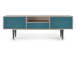 Outlet Mueble de TV - 170х59х41 cm - T6 - Turquoise Geometry, Latte Bege