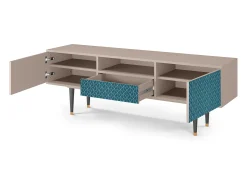 Outlet Mueble de TV - 170х59х41 cm - T6 - Turquoise Geometry, Latte Bege