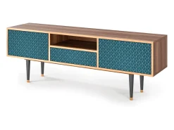 Outlet Mueble de TV - 170х59х41 cm - T6 - Turquoise Geometry, Nogueira Castanho