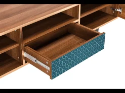Outlet Mueble de TV - 170х59х41 cm - T6 - Turquoise Geometry, Nogueira Castanho