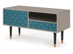 Móvel De Tv* Mueble de TV - 115х59х48 cm - T3 - Turquoise Geometry, Areia Bege