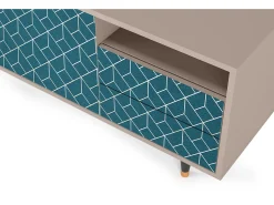 Mueble de TV - 125х56х41 cm - T7 - Turquoise Geometry, Latte^ Móvel De Tv