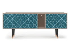 Móvel De Tv* Mueble de TV - 170х69х48 cm - T1 - Turquoise Geometry, Latte Bege