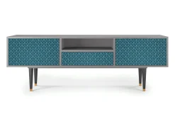 Mueble de TV - 170х59х41 cm - T6 - Turquoise Geometry, Cinza^ Móvel De Tv