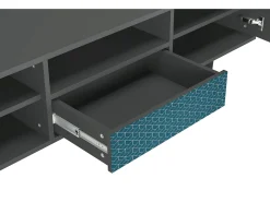 Mueble de TV - 170х59х41 cm - T6 - Turquoise Geometry, Antracite^ Móvel De Tv