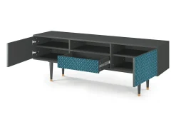 Mueble de TV - 170х59х41 cm - T6 - Turquoise Geometry, Antracite^ Móvel De Tv